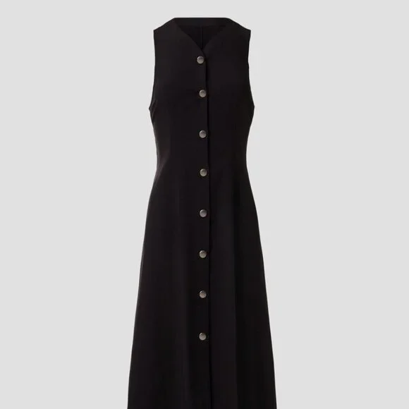 Proenza Rumbled Button Front Midi Dress Size 6 - Picture 4 of 12